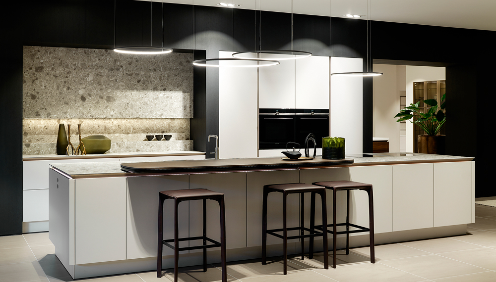 SieMatic SLX sterlinggrijs | Satink Keukens Exclusieve SieMatic SLX eilandkeuken in sterlinggrijs