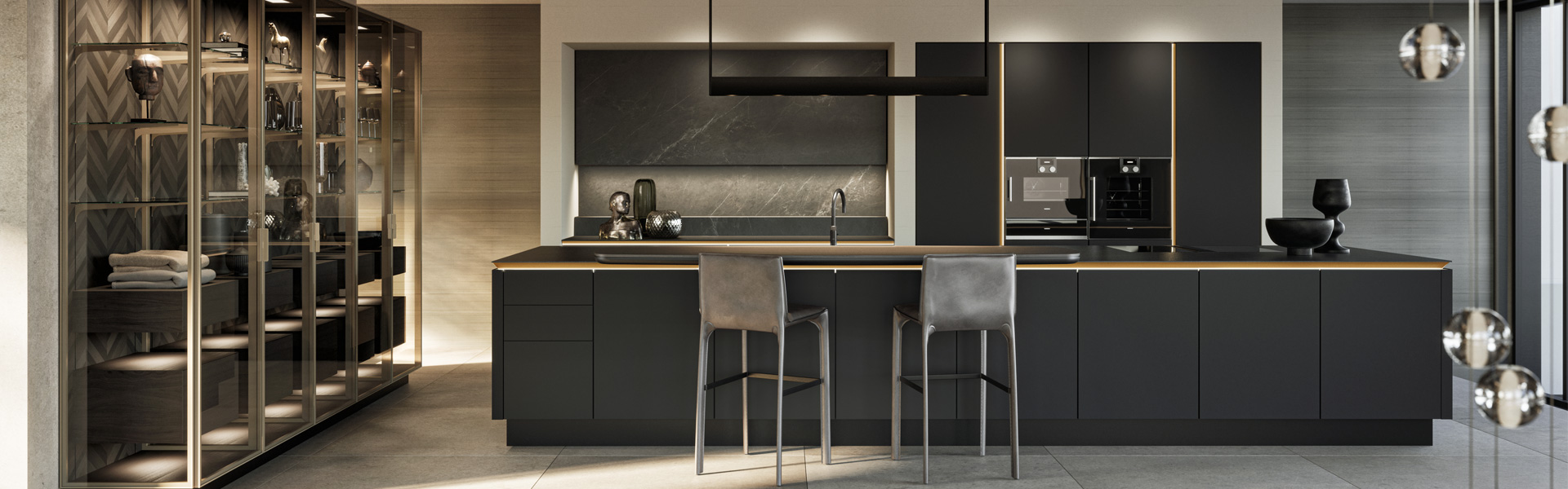 Luxe zwarte Systemat keuken | Satink Keukens Zwarte luxe keuken van Systemat | Satink Keukens