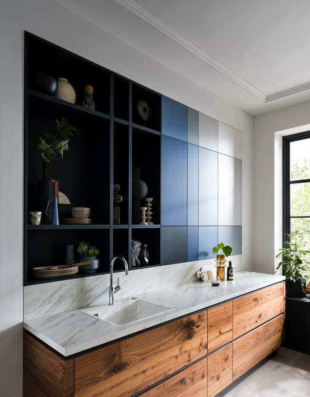 Blauwe details in keukenontwerp | Satink Keukens