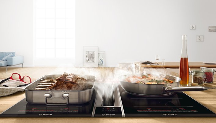 Bosch kookplaat met geïntegreerde afzuiging | Satink Keukens