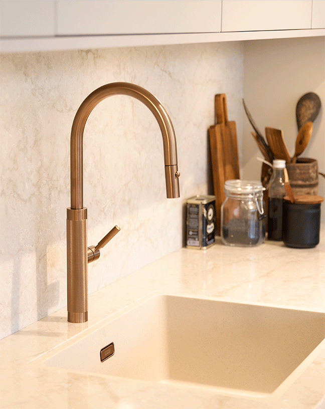 Mengkraan Franke in de kleur Copper