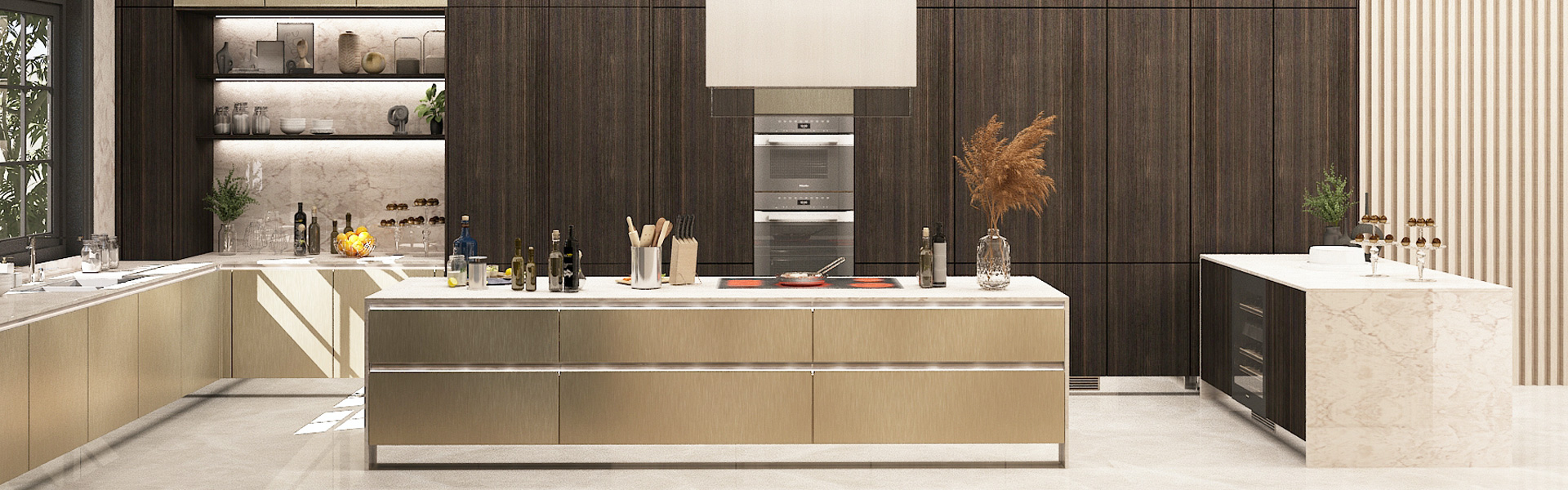 Lichte keuken hotel chique | Satink Keukens