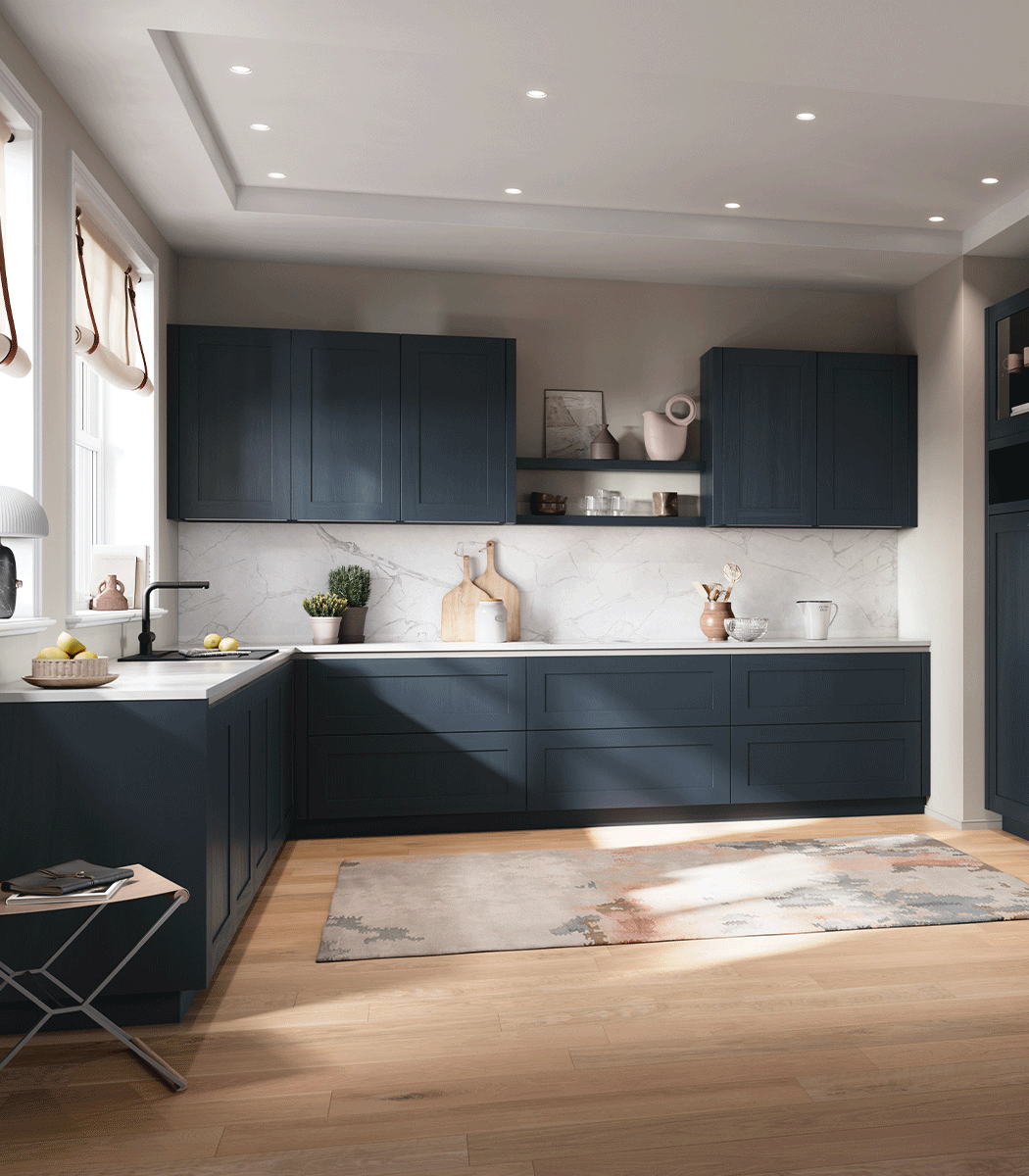 Landelijke keuken concept130 | Satink Keukens Landelijke keuken in het donkerblauw van concept130