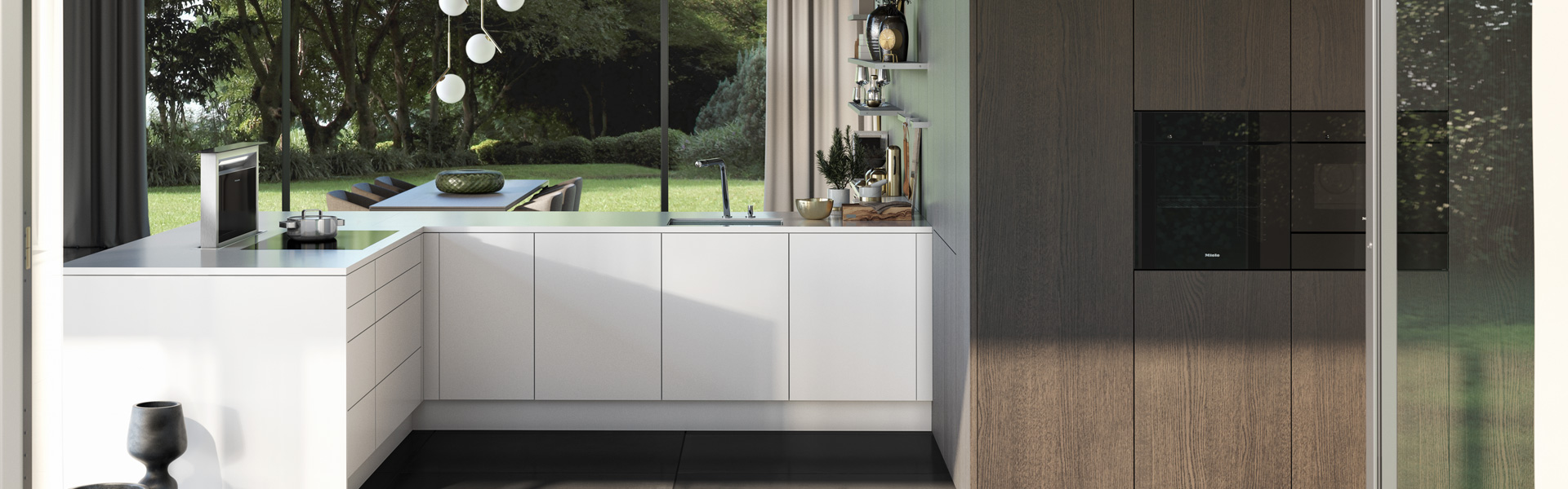Luxe lichte keuken met hout | Satink Keukens