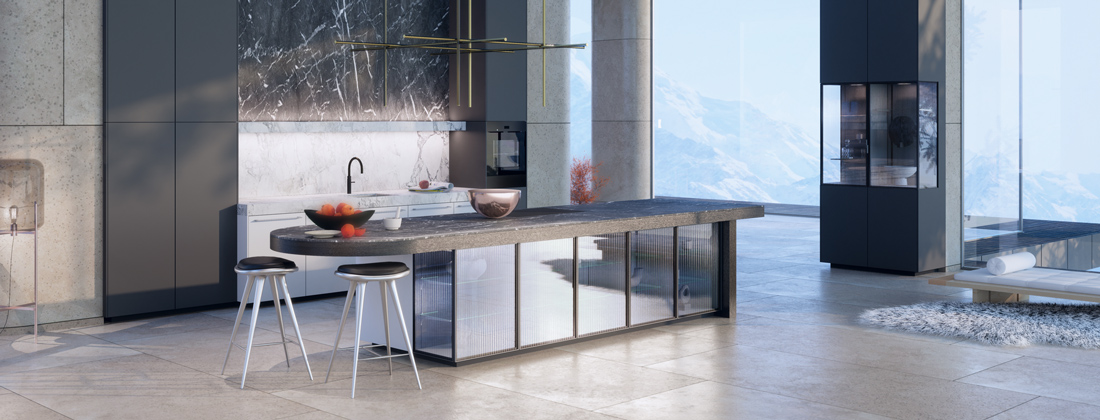 Moderne designkeuken met design meubels | Satink Keukens