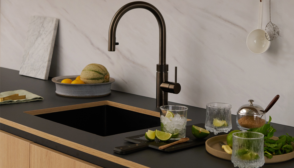 Bronzen kraan van Quooker | Satink Keukens