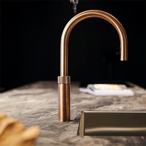 Quooker flex kraan in de kleur Rose Koper