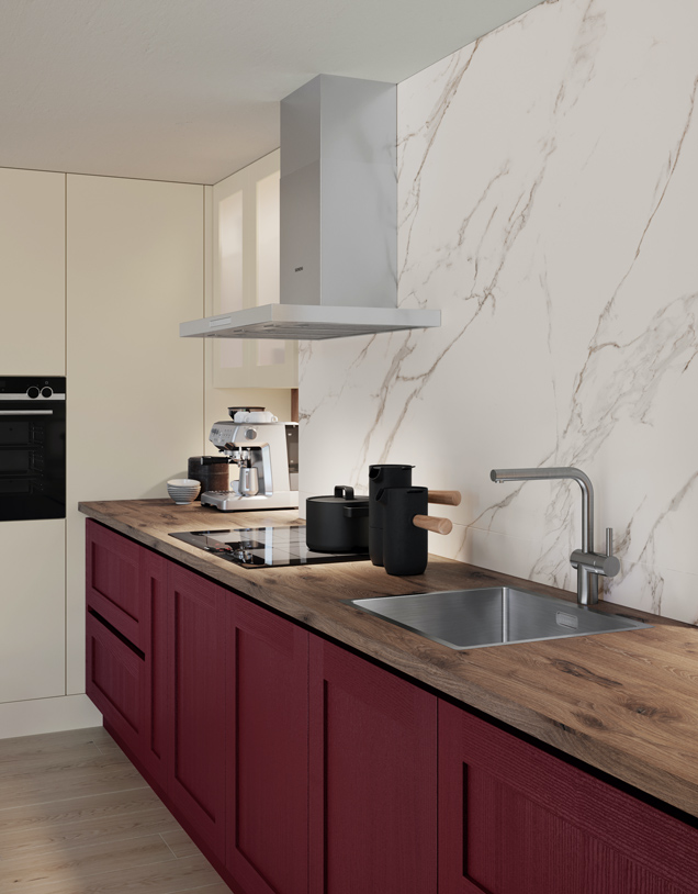 Rode keuken | Koffiecorner | Satink Keukens Rode keuken | Koffiecorner | Satink Keukens