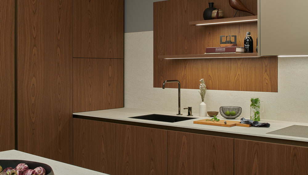 Houten SieMatic hoekkeuken