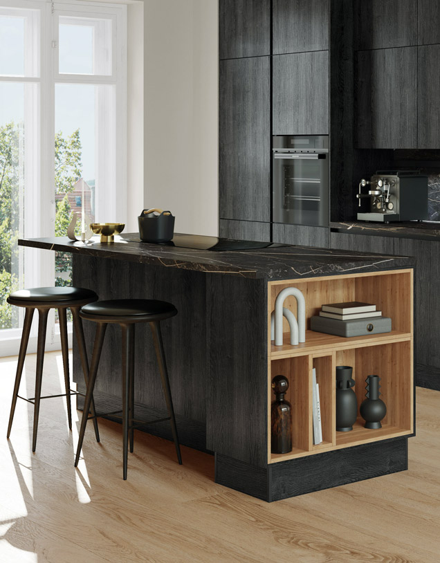 Zwarte houten Concept130 keuken | Satink Keukens Zwarte houten Concept130 keuken | Satink Keukens